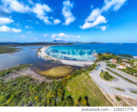 Panoramic view of Lu Impostu beach in springtime Panoramic view of Lu Impostu beach in springtime 138857776