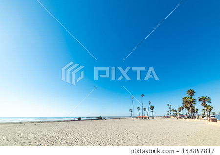White sand and blue sea in Oceanside White sand and blue sea in Oceanside 138857812