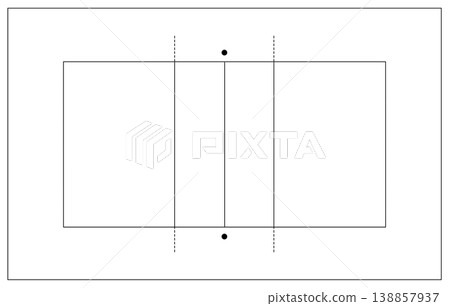 This is a volleyball court line drawing. This is a volleyball court line drawing. 138857937