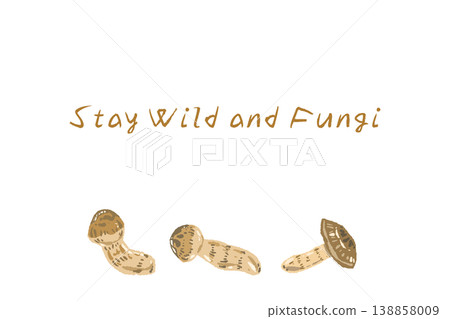 Horizontal menu/card template featuring Matsutake mushrooms (sideways, multiple). Horizontal menu/card template featuring Matsutake mushrooms (sideways, multiple). 138858009