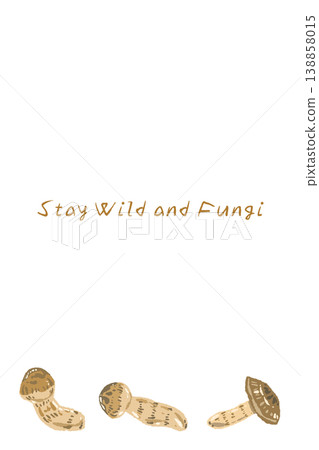 Vertical menu/card template featuring Matsutake mushrooms (sideways, multiple). Vertical menu/card template featuring Matsutake mushrooms (sideways, multiple). 138858015