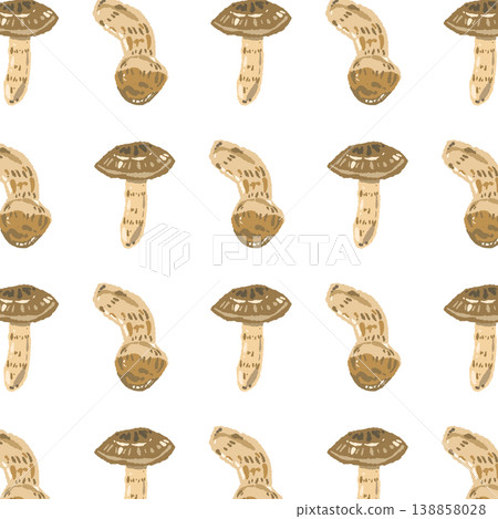 Seamless pattern background illustration of matsutake mushrooms (diagonal and alternating) Seamless pattern background illustration of matsutake mushrooms (diagonal and alternating) 138858028