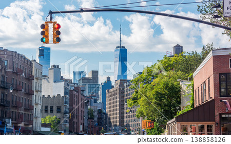 Blue sky in Greenwich village 138858126
