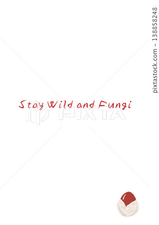 Vertical menu/card template with a hand-drawn illustration of a young Amanita caesarea mushroom. 138858248
