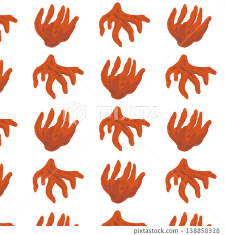 Seamless pattern background illustration of the fire coral mushroom (densely arranged). Seamless pattern background illustration of the fire coral mushroom (densely arranged). 138858318