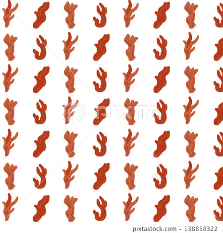 Seamless pattern background illustration of the fire coral mushroom (vertical stripes) Seamless pattern background illustration of the fire coral mushroom (vertical stripes) 138858322
