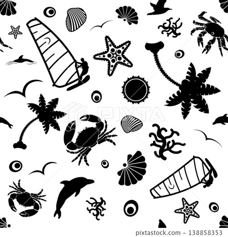 Seamless Summer Background Seamless Summer Background 138858353