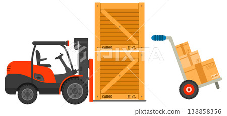 Storage and Delivery Flat Icons Storage and Delivery Flat Icons 138858356