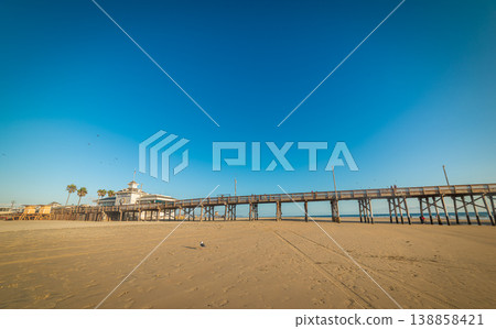 Newport Beach pier at sunset Newport Beach pier at sunset 138858421