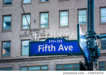 Fifth Avenue street sign in Manhattan 138858558