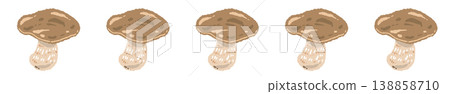 Line decoration/decorative border illustration of porcini mushrooms (sliced and laid horizontally) Line decoration/decorative border illustration of porcini mushrooms (sliced and laid horizontally) 138858710