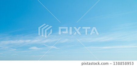 Blue Sky with Thin Cirrus Clouds on Left Side 138858953