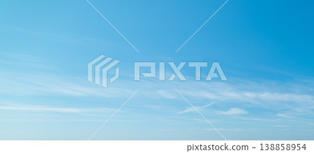 Blue Sky with Thin Cirrus Clouds on Right Side 138858954