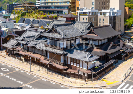 Dogo Onsen Main Building and surrounding townscape in Matsuyama City, Ehime Prefecture Dogo Onsen Main Building and surrounding townscape in Matsuyama City, Ehime Prefecture 138859139