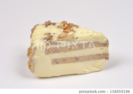 Processed Cheese Cake with Walnuts Processed Cheese Cake with Walnuts 138859196