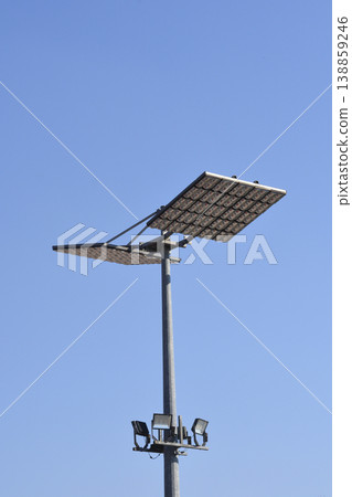 Modern LED street light pole against blue sky Modern LED street light pole against blue sky 138859246