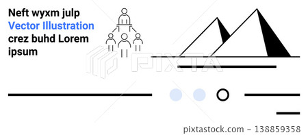 Data visualization, organizational hierarchy, design concepts, educational tools, business infographics, creative layouts. Hierarchical flowchart and pyramidal shapes with text placeholders. Data Data visualization, organizational hierarchy, design concepts, educational tools, business infographics, creative layouts. Hierarchical flowchart and pyramidal shapes with text placeholders. Data 138859358