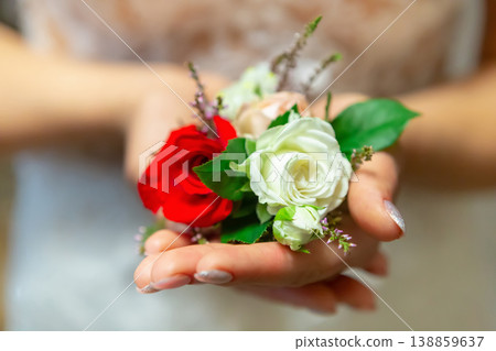 stylish wedding attributes of the bride's butane's shoes. stylish wedding attributes of the bride's butane's shoes. 138859637