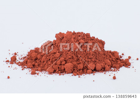 Moroccan Ochre pigment on a white background 138859643