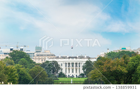 White House under Partly Cloudy Sky in Washington DC White House under Partly Cloudy Sky in Washington DC 138859931