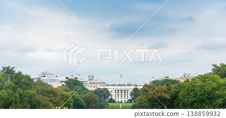 White House under Partly Cloudy Sky in Washington DC White House under Partly Cloudy Sky in Washington DC 138859932