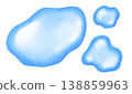 Illustration of a clear, transparent puddle 02 138859963