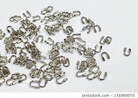 handmade materials on a white background 138860050