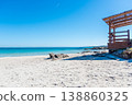 Wooden porch by the sea in Sardinia 138860325