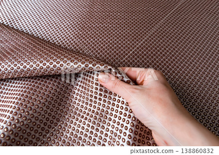 texture of the fabric, side, background of fabric in the highlight. texture of the fabric, side, background of fabric in the highlight. 138860832