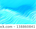 background with colored lines, abstract colored background, colored wavy lines on monochrome blue. place for text. 138860841