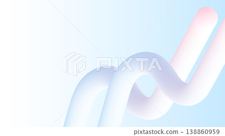 一個簡單的漸層背景，左側有一條 3D 管狀曲線（16:9 寬高比）。 138860959