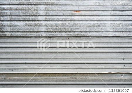 Sheet of ribbed galvanized metal for building structures. Sheet of ribbed galvanized metal for building structures. 138861007