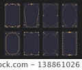 Tarot card border templates. Set of various tarot card frames with celestial elements. Vector illustration 138861026