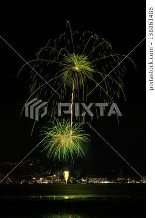 Fireworks display at Lake Suwa Fireworks display at Lake Suwa 138861486