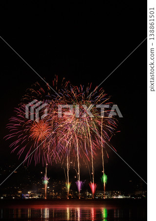 Fireworks display at Lake Suwa 138861501