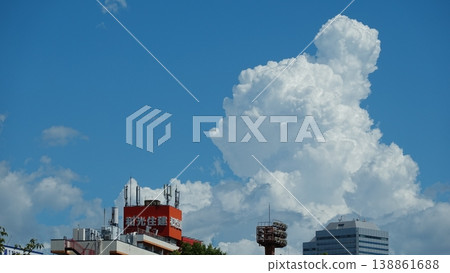 Summer blue sky and white clouds Summer blue sky and white clouds 138861688