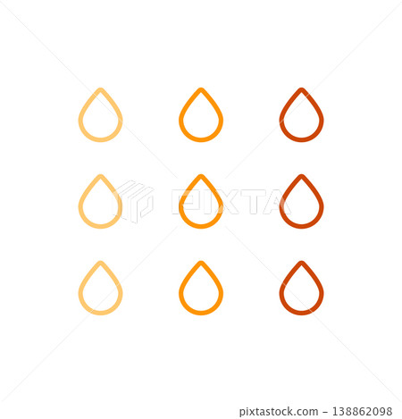 Yellow urine drop samples colour chart for urinalysis testing 138862098