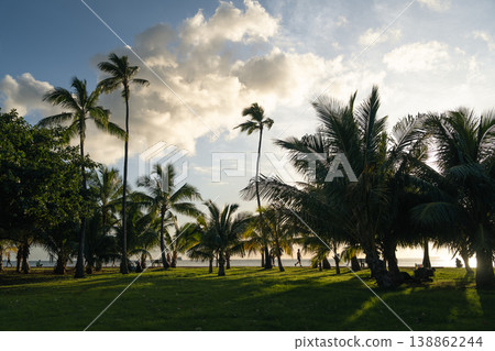 Hawaiian sunset scenery 138862244