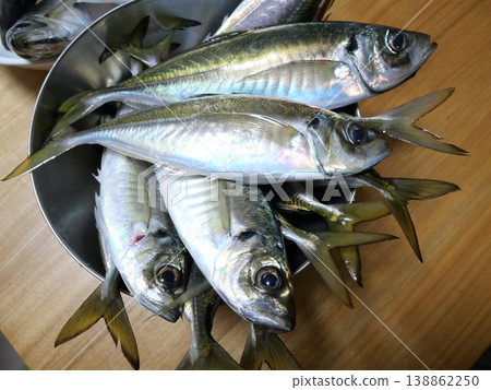 Caught horse mackerel 138862250