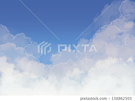 A fairytale-like background of sky and clouds at various times of day. 138862503