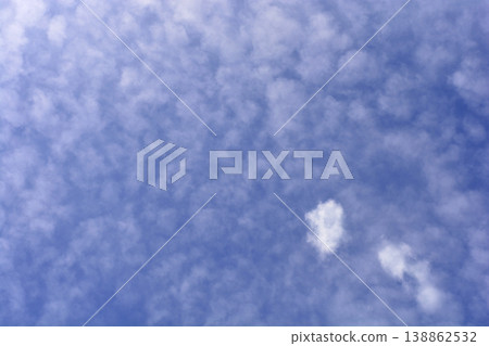 Blue Altocumulus Clouds in Summer Sky Blue Altocumulus Clouds in Summer Sky 138862532