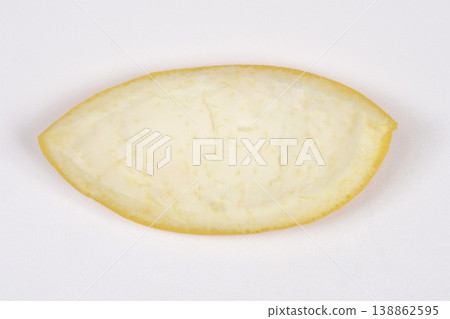 Inner grapefruit peel on white background Inner grapefruit peel on white background 138862595