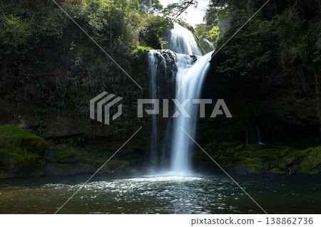 A landscape featuring the Jion Waterfall in Kusu Town, Oita Prefecture. A landscape featuring the Jion Waterfall in Kusu Town, Oita Prefecture. 138862736