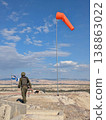 Israeli soldier and flag 138863022
