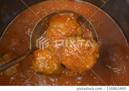 Homemade Meatballs in Rich Tomato Sauce Homemade Meatballs in Rich Tomato Sauce 138863400