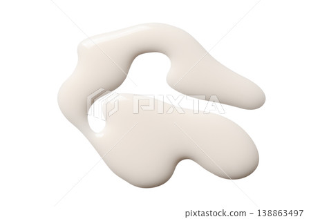 A sample of white matte nail polish. Isolated on a white background. A sample of white matte nail polish. Isolated on a white background. 138863497