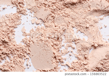 The texture of red cosmetic clay. The concept of cosmetic procedures or mud treatment. 138863522