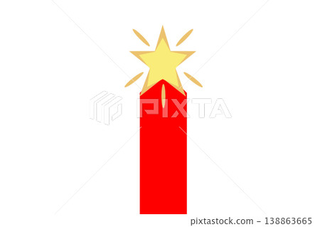 Golden Star on Red Vertical Achievement Pillar Golden Star on Red Vertical Achievement Pillar 138863665