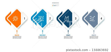 Infographic template business concept with step. Infographic template business concept with step. 138863692
