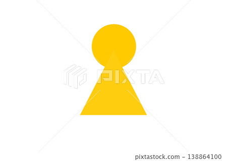 Minimalist Flat Yellow Abstract Person Icon Minimalist Flat Yellow Abstract Person Icon 138864100